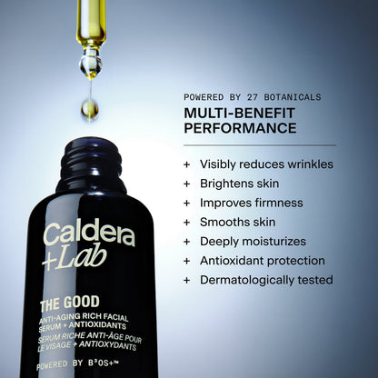 Caldera + Lab The Good | Organic Hydrating Face Serum for Men with Dry Skin